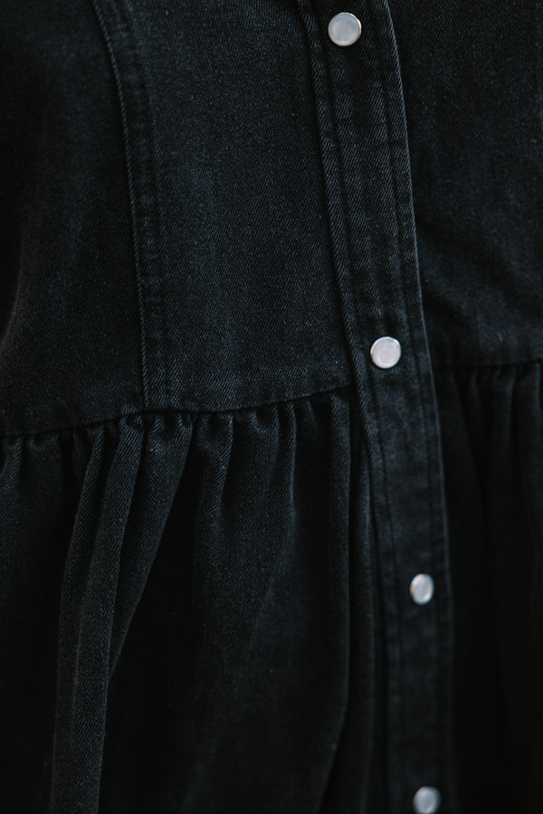 Black Twin Pleat Shirt Dress – ANI CLOTHING